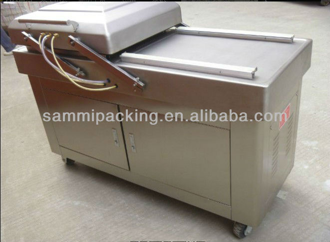 Mesin Pengemas Vakum Ruang Ganda Multifungsi untuk Daging Sapi, Bacon, Ayam, Tahu, Kacang Tanah, Makanan Laut