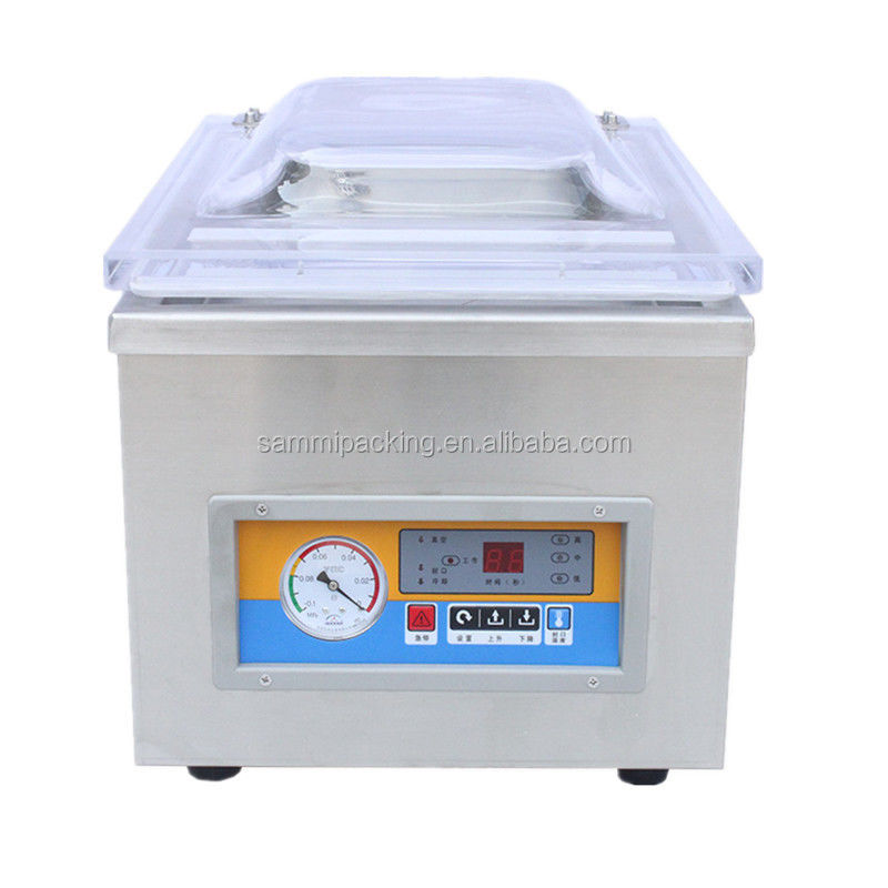 Rumah Digunakan Single Chamber Vacuum Sealing Machine/Tabletop Vacuum Packer untuk Daging Sapi/Seafood/Candy/Meat/Grain