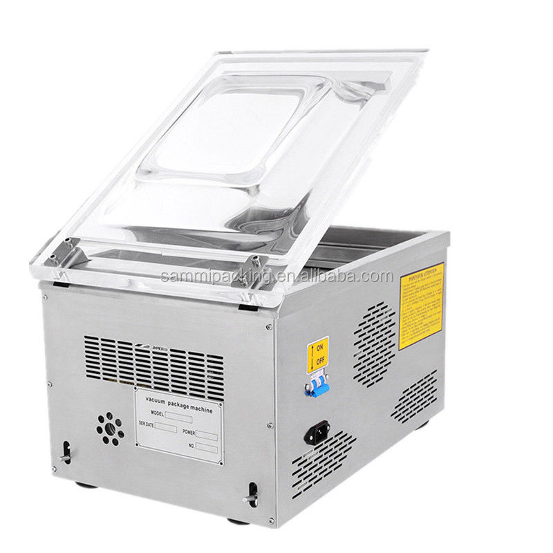 Rumah Digunakan Single Chamber Vacuum Sealing Machine/Tabletop Vacuum Packer untuk Daging Sapi/Seafood/Candy/Meat/Grain