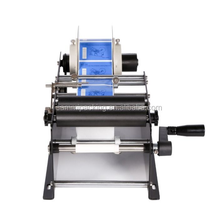 Mudah Dioperasikan Stiker Kecil Manual Botol Bulat Labeling Mesin Label Applicator Mesin