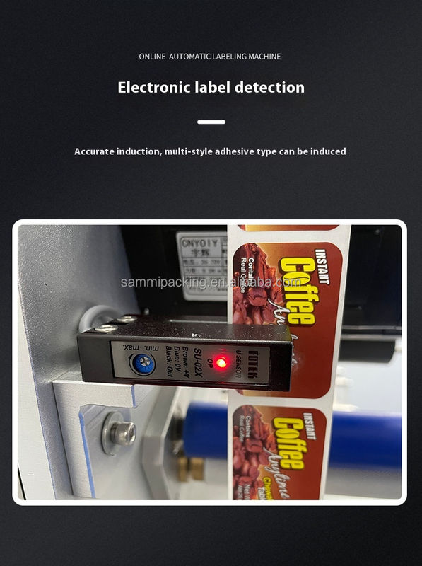 Aplikator Label Dua Sisi Desktop untuk Botol Persegi Mesin Stiker Botol Plastik Bulat Datar Otomatis dengan Konveyor