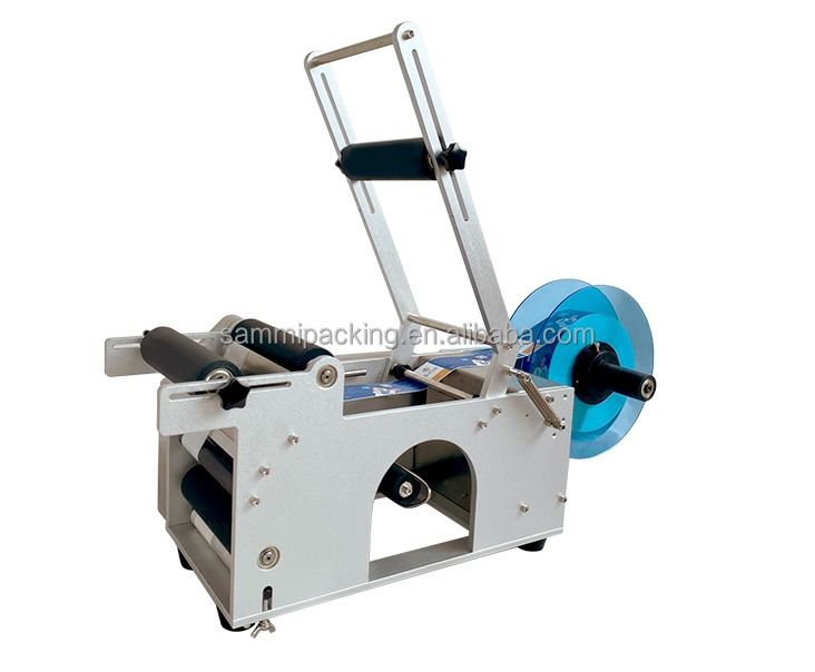 MT-50 Pelabel Botol Bulat Semi-Otomatis, Mesin Pelabelan untuk Kaleng dan Botol Minuman