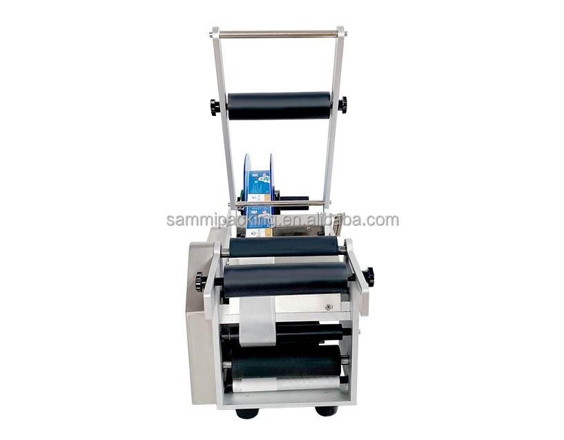 MT-50 Pelabel Botol Bulat Semi-Otomatis, Mesin Pelabelan untuk Kaleng dan Botol Minuman