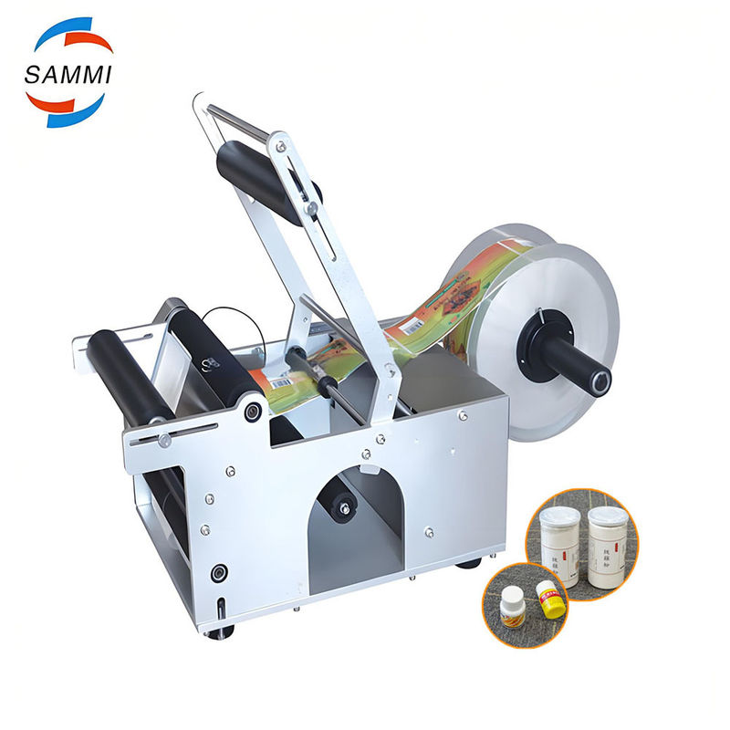 Mesin Pelabelan Botol Desktop Kecil Otomatis Mesin Pelabelan Botol Bulat Pengganti Mesin Label Manual