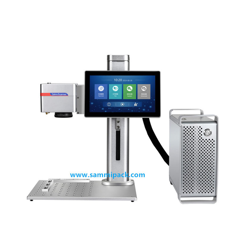 Printer Kode Batch Laser Portabel, Mesin Coding Laser Fiber untuk Nomor Seri Produk, Kode QR, Logo, Barcode pada Kemasan