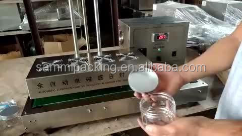 Mesin pengemasan botol induksi elektromagnetik terus menerus Mesin pengemasan minuman makanan semi-otomatis 50mm hingga 120mm