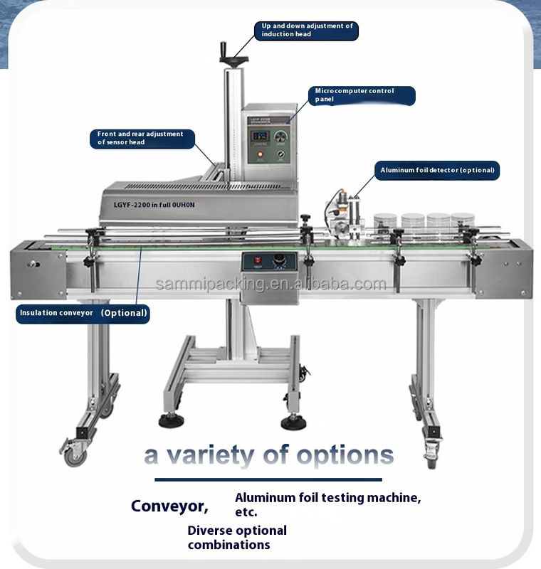 Mesin Segel Induksi Elektromagnetik Otomatis Botol Jus Plastik Mesin Segel Foil Aluminium Botol Kaleng