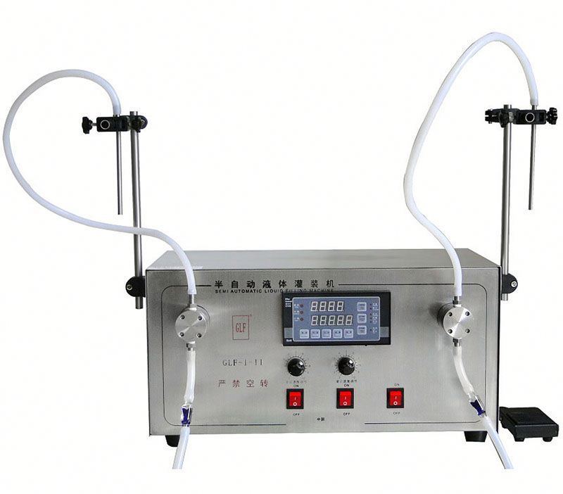 GLF-I-II Gear Pump Mesin Botol Minyak Zaitun Mesin Pengisi Cairan Kepala Ganda, Pengisi Minyak (3-3000ml)