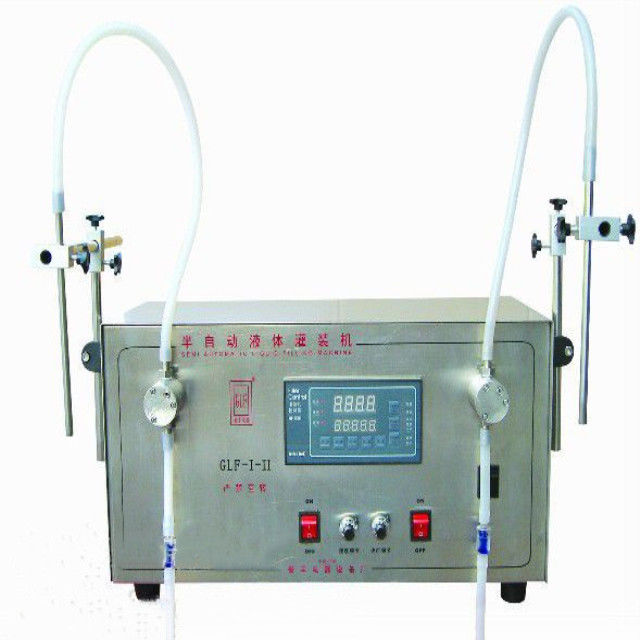 GLF-I-II Gear Pump Mesin Botol Minyak Zaitun Mesin Pengisi Cairan Kepala Ganda, Pengisi Minyak (3-3000ml)