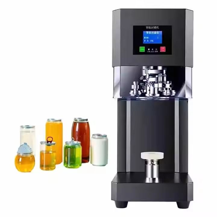 Hot Sale 2025 Plastic Soda Can Sealing Machine Automatic Bubble Tea Can Capping Machine Pet Can Seamer untuk Minuman