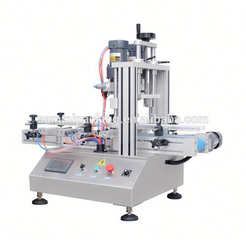 Penjualan Langsung Pabrik Desain Baru Mesin Capping Semprot Pemicu Otomatis Meja Pneumatik Mesin Capping Botol Plastik Jar