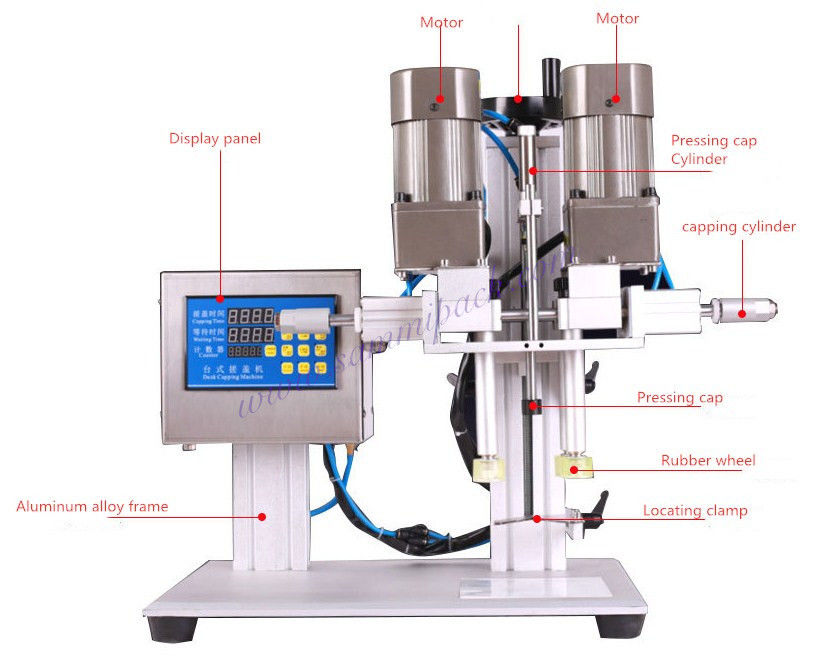 Penyegel Botol Plastik Industri Tahan Lama Screw Capper Peralatan Penutup Toples Tincture Herbal Mesin Penutup