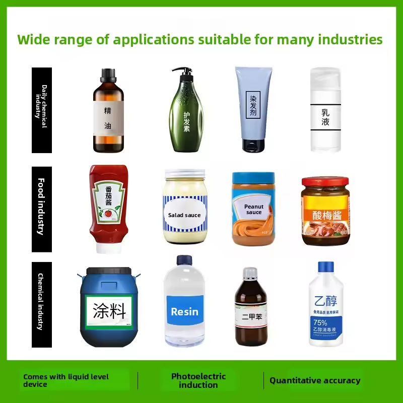 Operasi Mudah Servo Rotor Pompa Otomatis Penuh Mesin Paste Cairan Untuk Madu Kental Cairan Mentega Kecap