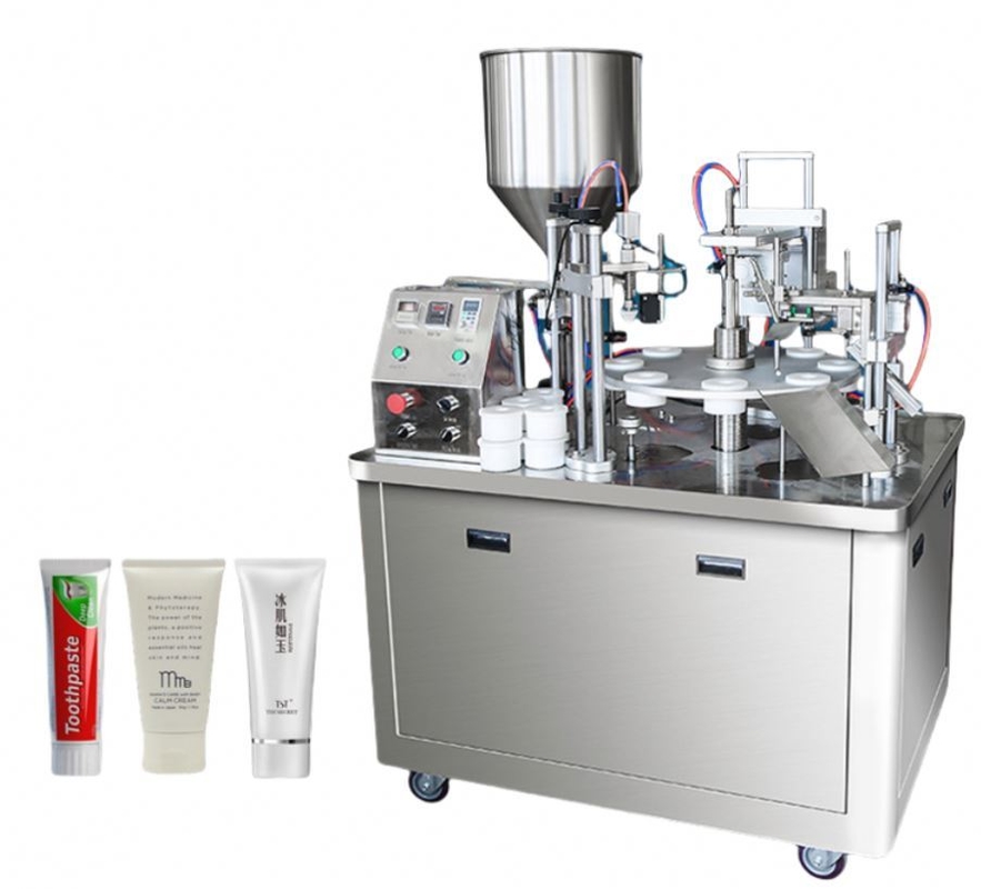 Harga Pabrik Penyegel Tabung Ultrasonik Otomatis Tipe Rotary Kecepatan Tinggi Mesin Pengisi dan Penyegel Tabung Lunak untuk Kosmetik