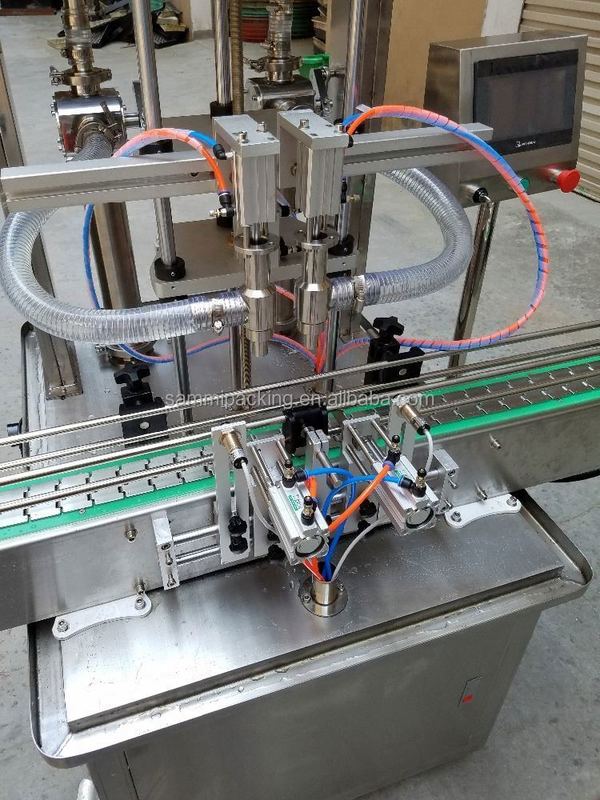 Mesin Pengisian Cairan Inline Baru 4-Nozzle Pengisi Botol Otomatis untuk Minuman Jus untuk Aplikasi Makanan Kemasan Kayu