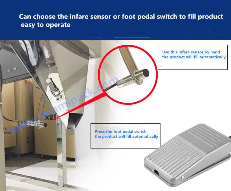 100-2500g Baru Kapasitas Besar Gandum Nasi Kopi Menimbang Mesin Pengisi Dengan Hopper Besar