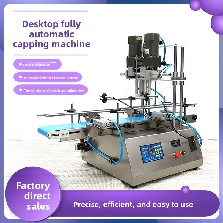 Mesin Sekrup Pneumatik Desktop Semi Otomatis Efisiensi Tinggi Tutup Plastik untuk Kosmetik, Minuman Air, Botol Semprot Kaca