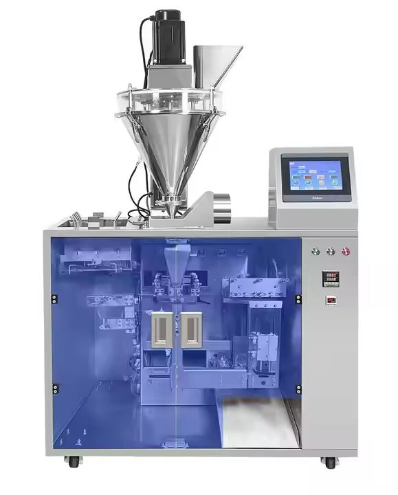 Mesin Penuh dan Penutup Kantong Vertikal Tipe Universal Makanan Hewan Peliharaan Buah Kering Pre-made Stand Up Pouch Doypack Packing Machine