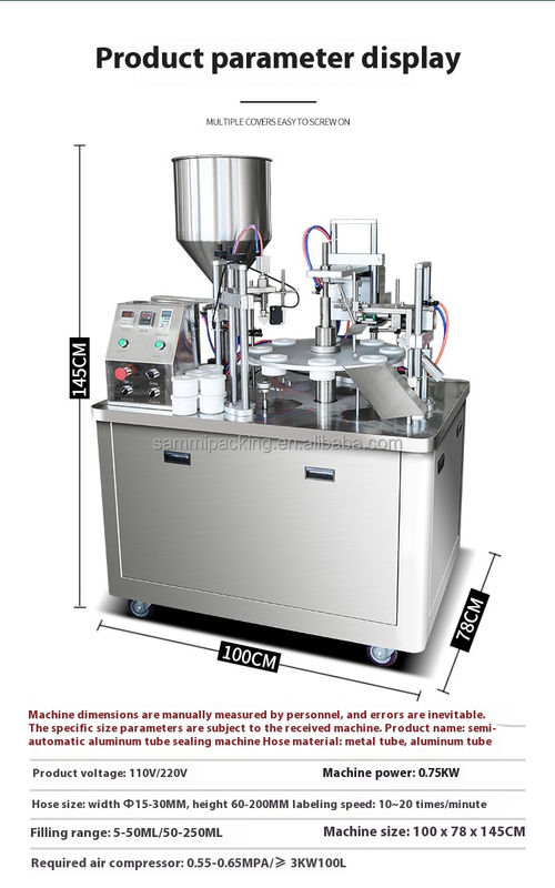 Mesin Pengisi dan Penyegel Tabung Lunak Harga Rendah Mesin Pengisi dan Penyegel Tabung Plastik Semi Otomatis