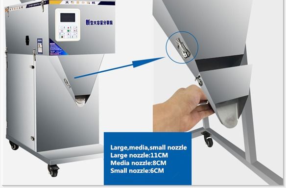 Mesin Pengisi Bubuk Dispensing Teh Kapasitas Besar 100-2500g Mesin Penimbang Semi Otomatis