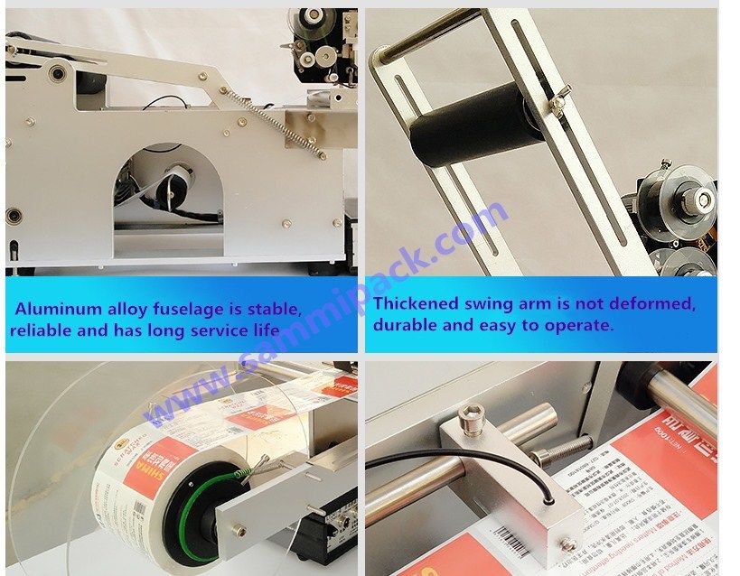 Mesin Pelabelan Botol/Toples Bulat Semi Otomatis MT-50D Kualitas Terbaik dengan Hot Stamp Coder