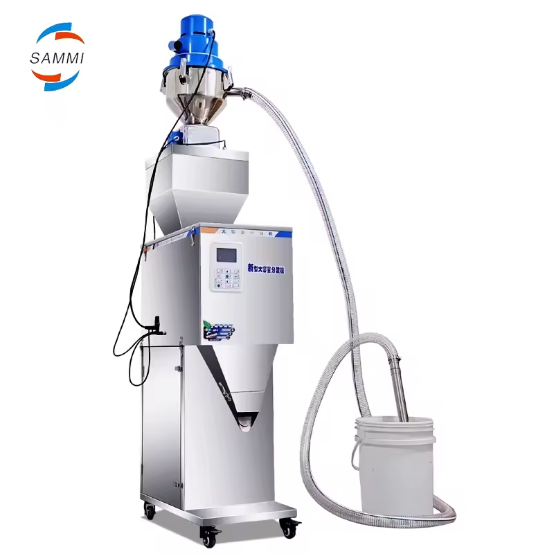 50-3000g Mesin Menimbang Otomatis Teh Granules Powder Sachet Menimbang Mesin Pengisian Mesin Pengemasan dengan pakan otomatis