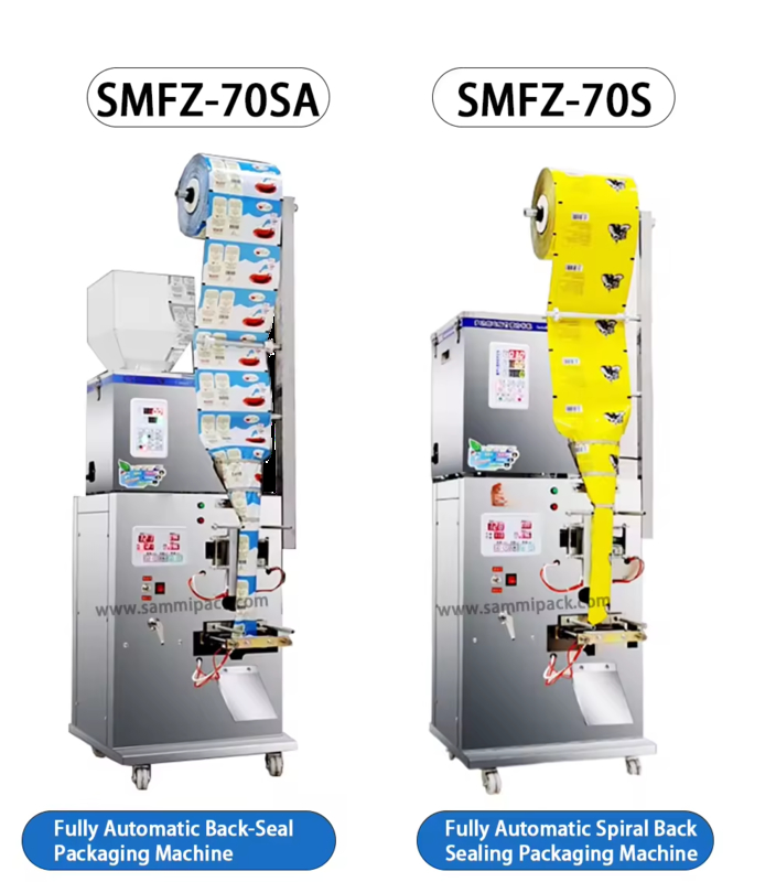 Mesin Pengemas Teh Daun Pisang Keripik Pisang Gula Kantong Sachet Pengisi Penimbang Biji-bijian