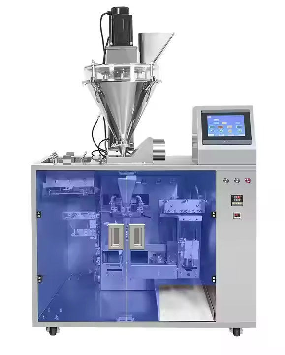 Mesin Pengemas Kantong Ritsleting Berdiri Rantai untuk Pengemasan Makanan Anjing, Mesin Timbang, Isi, dan Segel untuk Kemasan Kantong Plastik