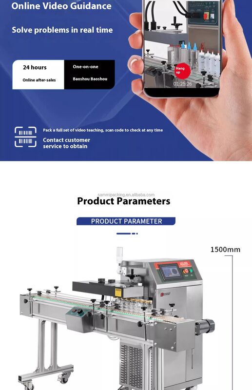 Sangat efisien Semi Otomatis Plastik Kaca Bisa Botol Jar Aluminium Foil Tutup Induksi Mesin Sealing