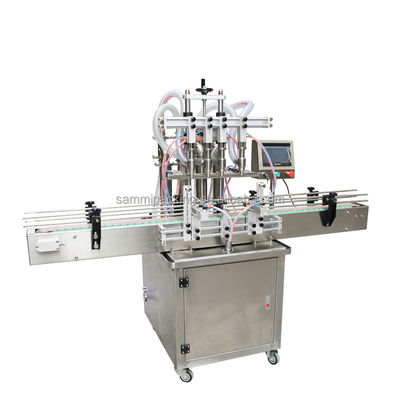 4 Nozzles Overflow Mesin Pengisian Cairan Otomatis Untuk Jus Minuman