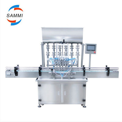 Mesin Penuh dan Penutup Botol Jus Linear Otomatis Dengan 4 Kepala Nozzle