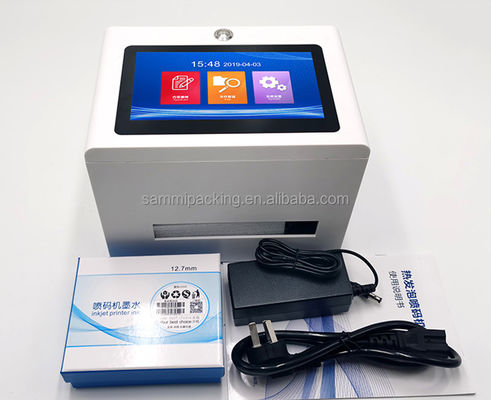 Smart Static Desktop Touch Screen Inkjet Printer untuk Botol untuk Stamping Tanggal kadaluarsa Batch QR code