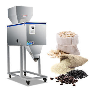 100-2500g Semi Automatic Granule/Powder/Rice/Coffee/Spice Weighing Packing Machine dengan hopper besar