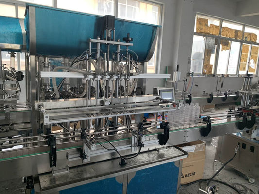 Jalur Pengisian Cairan Botol Secara Otomatis Dengan Tutup Dan Pelabelan
