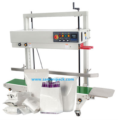 FRD-1200V Electric Semi Automatic Heat Sealer Machine Untuk Segel Kantong Plastik Vertikal Kontinyu Untuk Minuman Kantong Kayu
