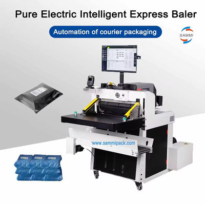 Mesin Pencetakan Barcode Scanning Automatic Printing Express Sheet PE Roll Bags Bagging Sticking Labels Sealing Packaging Machine