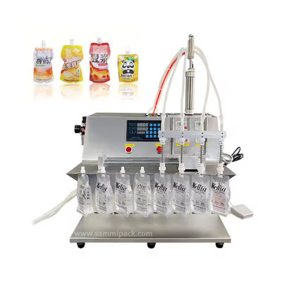 2025 Baru Nozzles Ganda Air Cairan Spout Kantong Kantong Mesin Pengisian Stand Up Nozzle Bag Semi Otomatis Filler dan Sealer