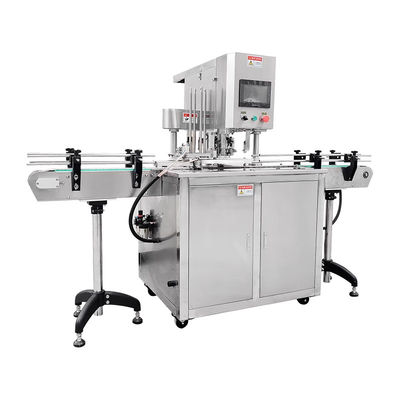 Full Automatic Pneumatic Can Sealer Untuk Makanan Dan Aplikasi Kimia Sealing Height Disesuaikan