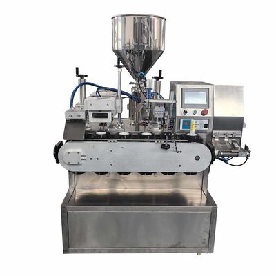 Otomatis Pneumatic Aluminium Hand Ointment Dual Double Chamber Tube Fill Seal Mesin Pengisi