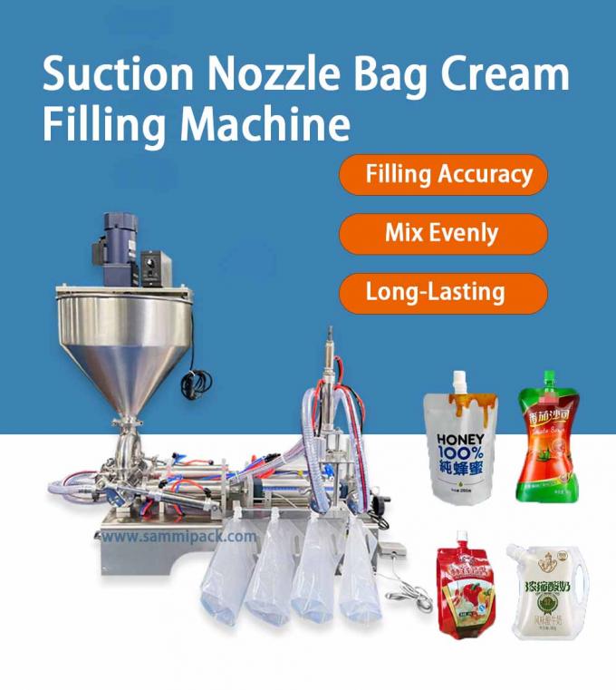 Mesin Pengisi Jus Kantong Corong Minuman Madu Semi Otomatis Industri Untuk Makanan Cair 0