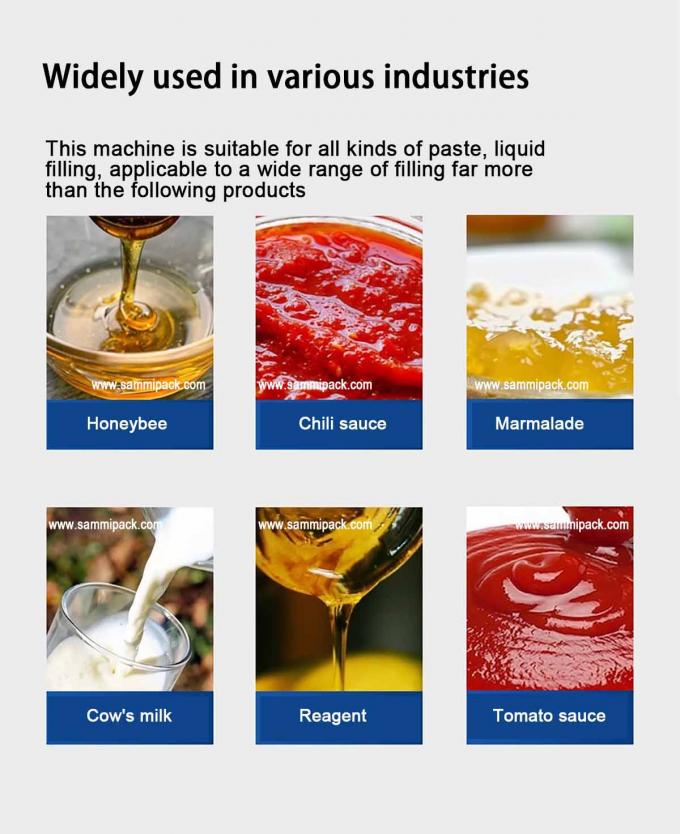 Mesin Pengisi Pasta Vertikal Bahan Kemasan Plastik Dengan Konveyor Dan Layar Sentuh Pengoperasian Mudah 2