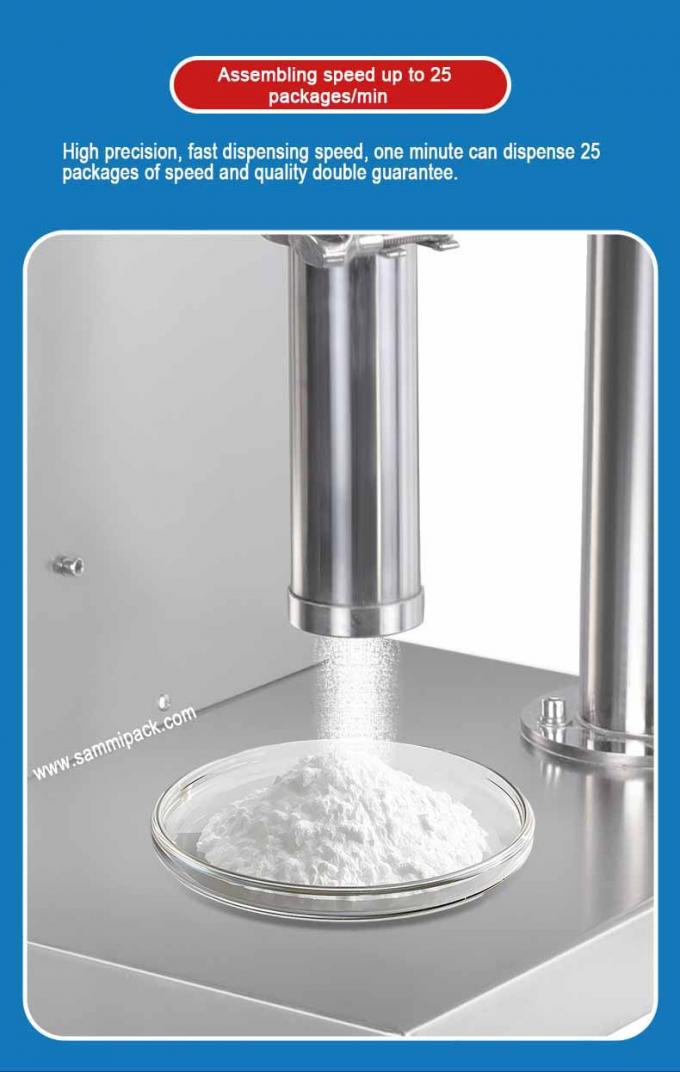 Mesin Pengisi Bedak Nyaman Komersial Desktop Kecantikan Kecil Tepung Susu Powder Auger Screw Filler 4