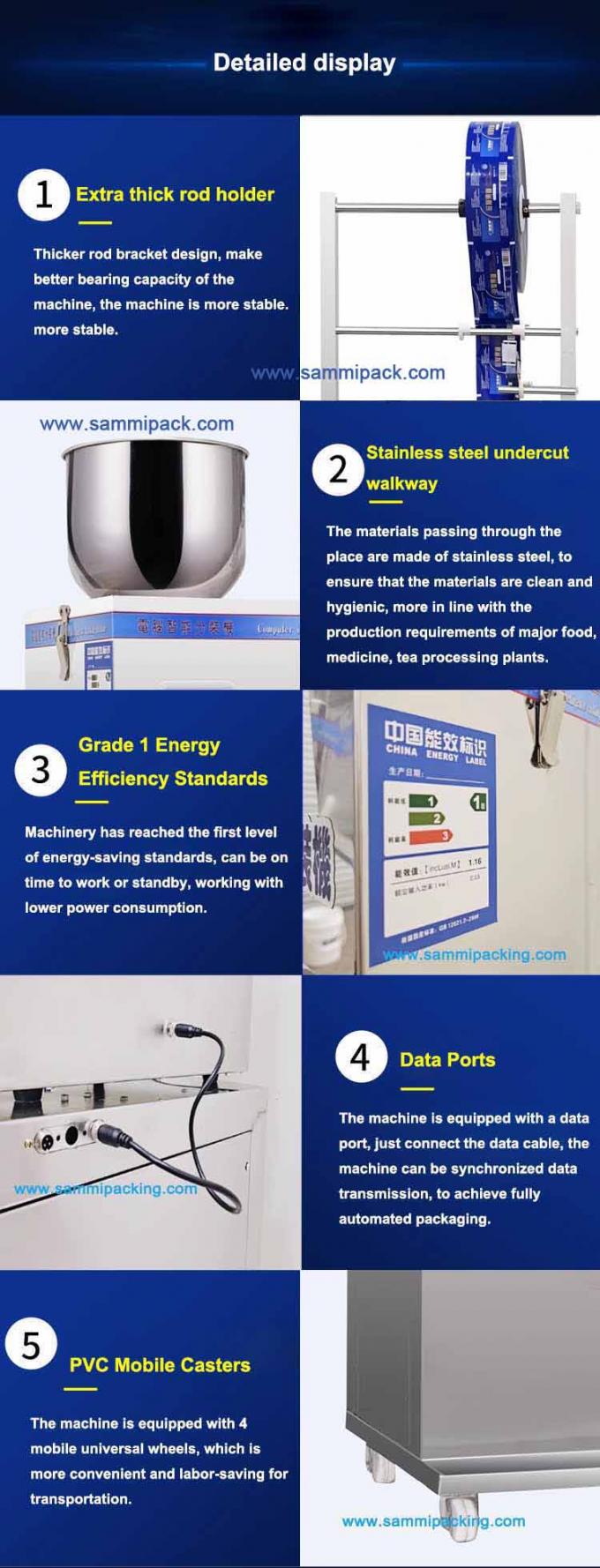120.000 Kg Single Brutal Weight Paper Packaging Material Tea Powder Packing Machine Dengan Hot Stamp Coder 7