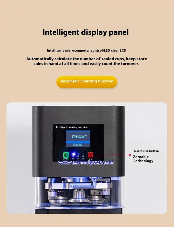 Mesin Penyegel Kaleng Seamer Otomatis Penuh Untuk Pengemasan Logam Bubble Tea Dalam Bahasa Inggris 4