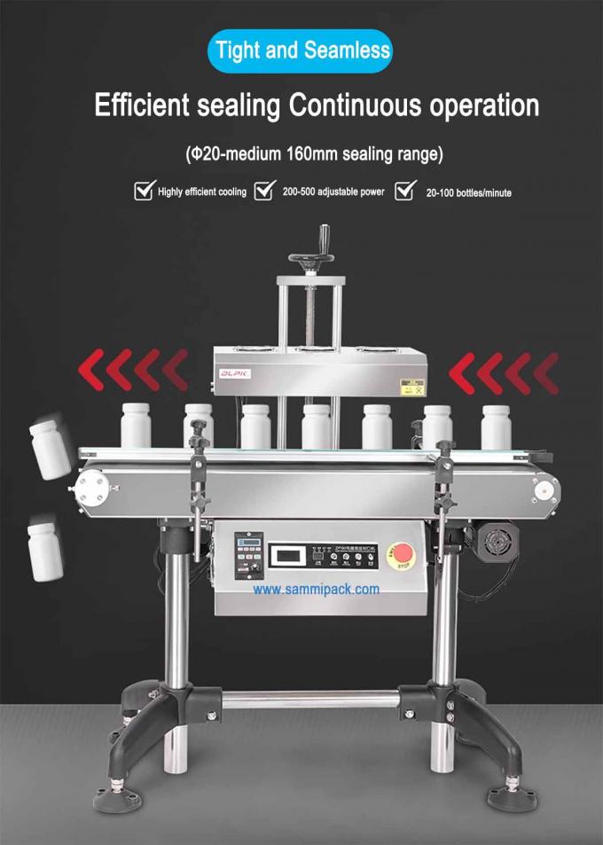Otomatis terus-menerus Plastik botol Panas Penyegelan Elektromagnetik Induksi Aluminium Foil Penyegelan Mesin 3