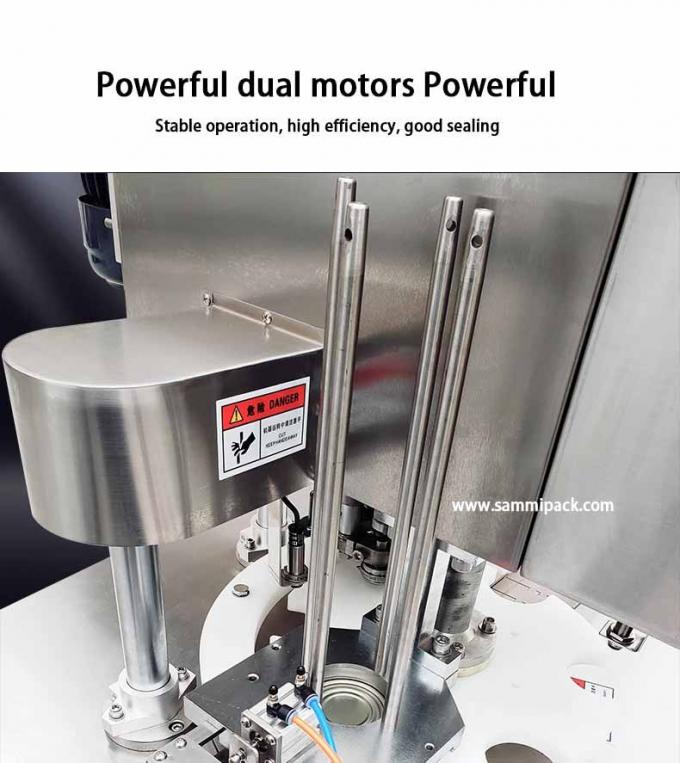 Mesin Penyegel Penutup Meja Otomatis Untuk Kaleng Susu Bubuk Cat Minuman Makanan Sarden Tuna 4