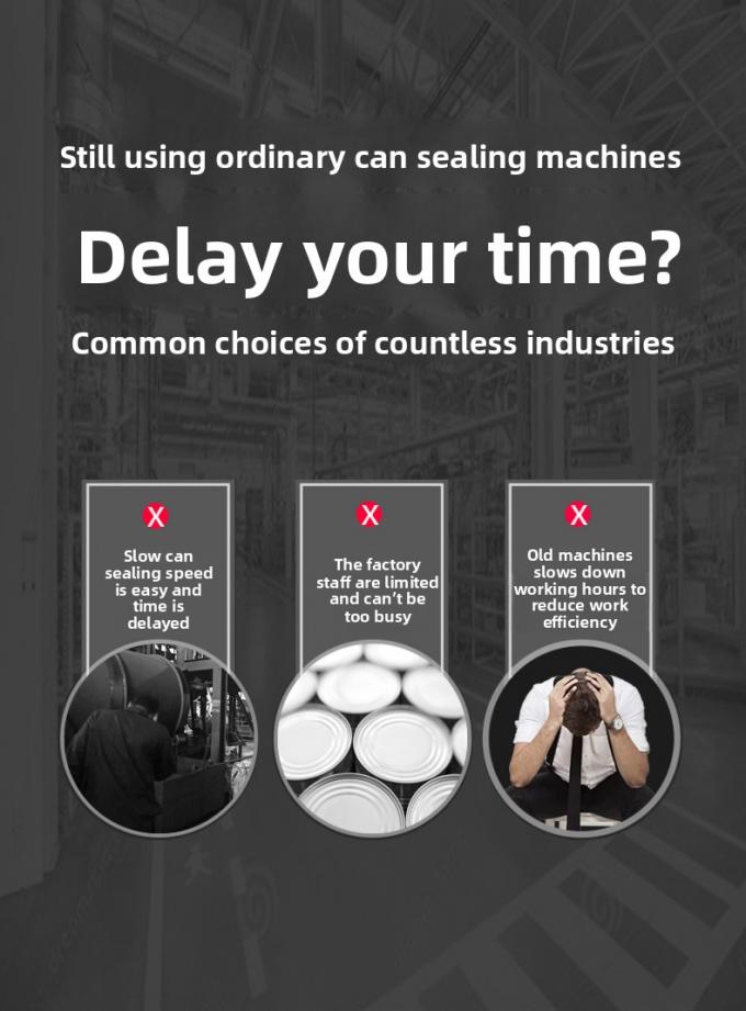 Vertikal Tin Can Sealer Komersial Semi-Automatic Can Sealing Machine untuk Plastic Can Aluminium Can 2