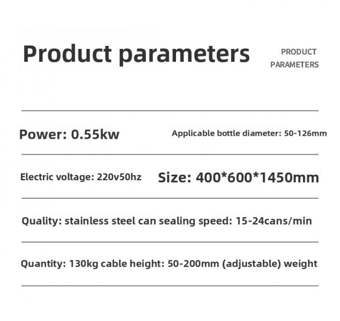 Vertikal Tin Can Sealer Komersial Semi-Automatic Can Sealing Machine untuk Plastic Can Aluminium Can 7