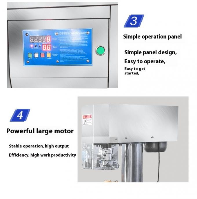 Vertikal Tin Can Sealer Komersial Semi-Automatic Can Sealing Machine untuk Plastic Can Aluminium Can 9
