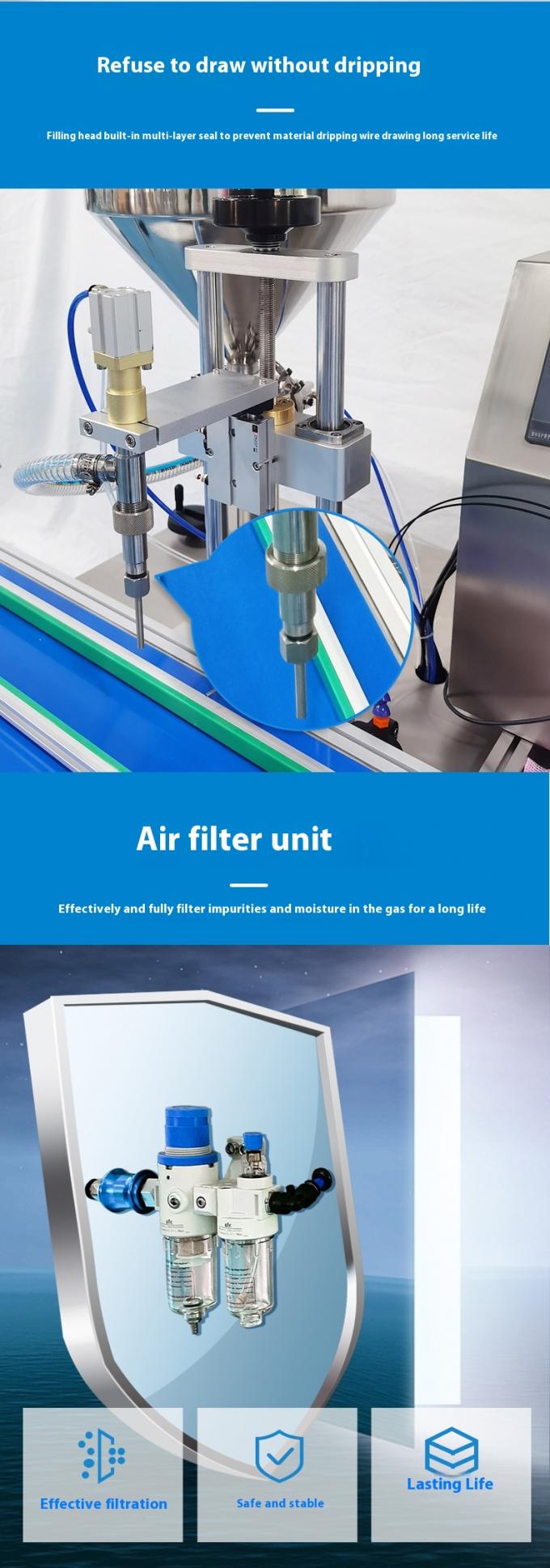 Operasi Mudah Servo Rotor Pompa Otomatis Penuh Mesin Paste Cairan Untuk Madu Kental Cairan Mentega Kecap 2